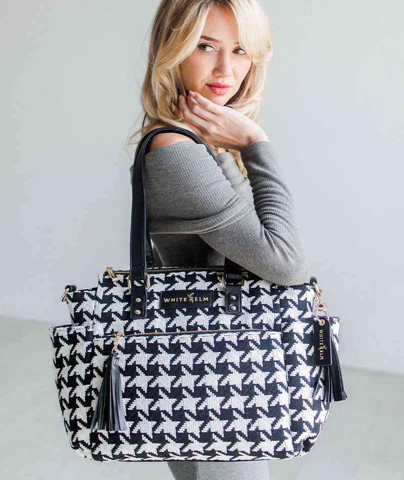 Gemini Mini Convertible Backpack - Houndstooth