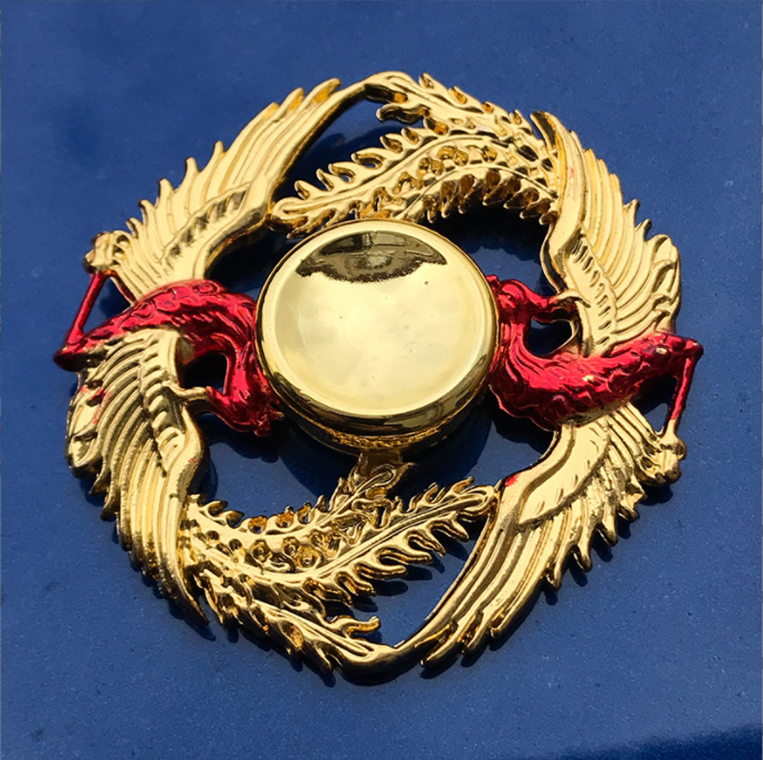 Zinc Alloy Rainbow Dazzling Heptagonal Hand Spinner Gyro Anti-Stress Fidget