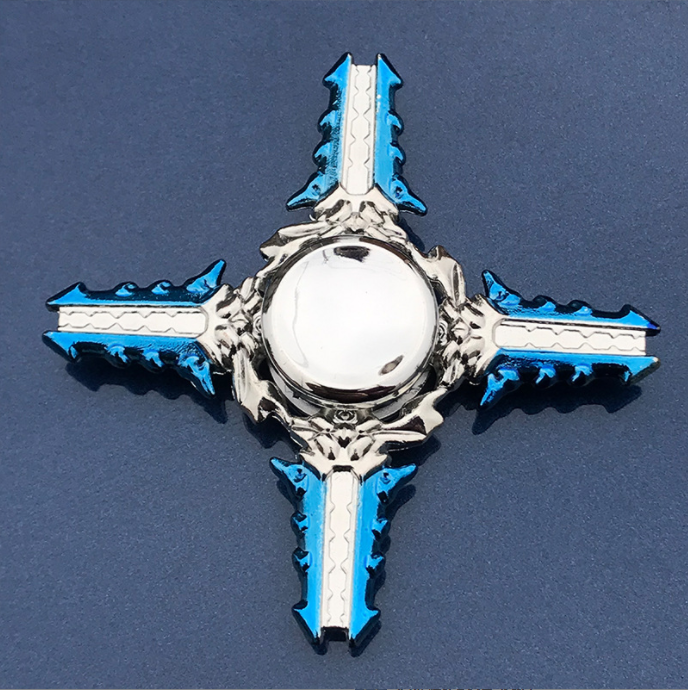 Zinc Alloy Rainbow Dazzling Heptagonal Hand Spinner Gyro Anti-Stress Fidget