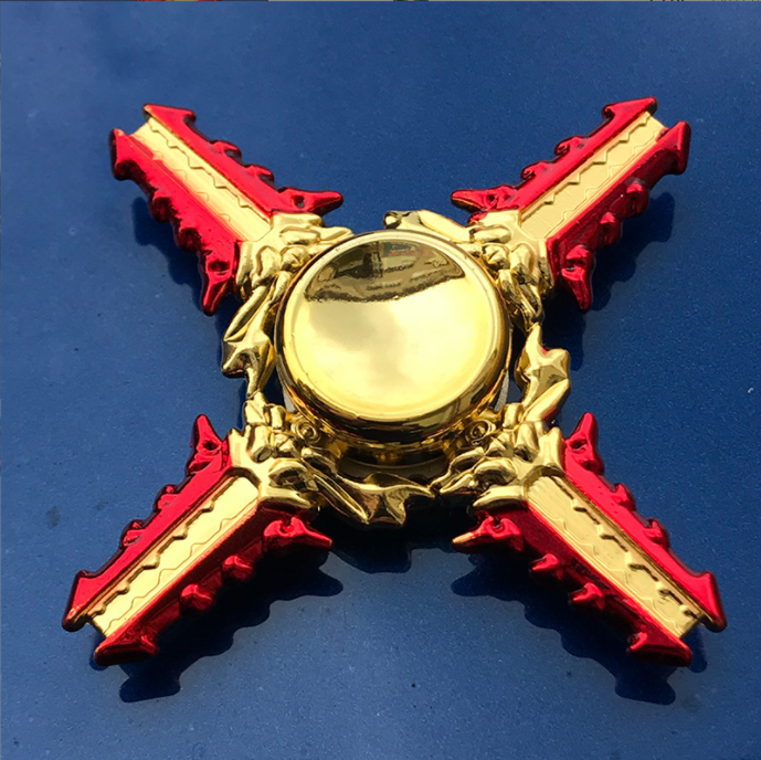 Zinc Alloy Rainbow Dazzling Heptagonal Hand Spinner Gyro Anti-Stress Fidget