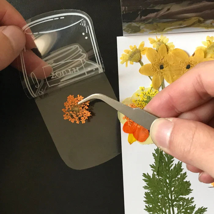 Transparent Seal Flower Bookmark