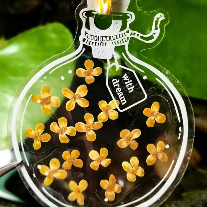 Transparent Seal Flower Bookmark