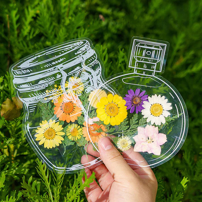Transparent Seal Flower Bookmark