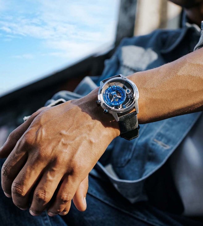 ZZ-A3C/02 The Stone Z Swiss Design 5 Led Nightlight Watch for Men