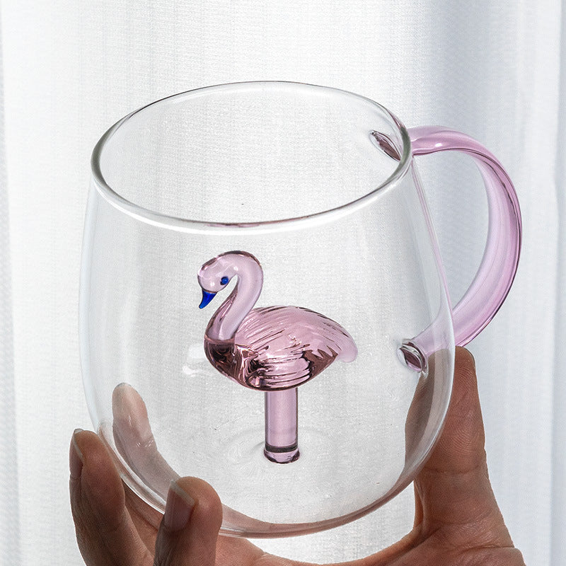 Flamingo Glass Mug