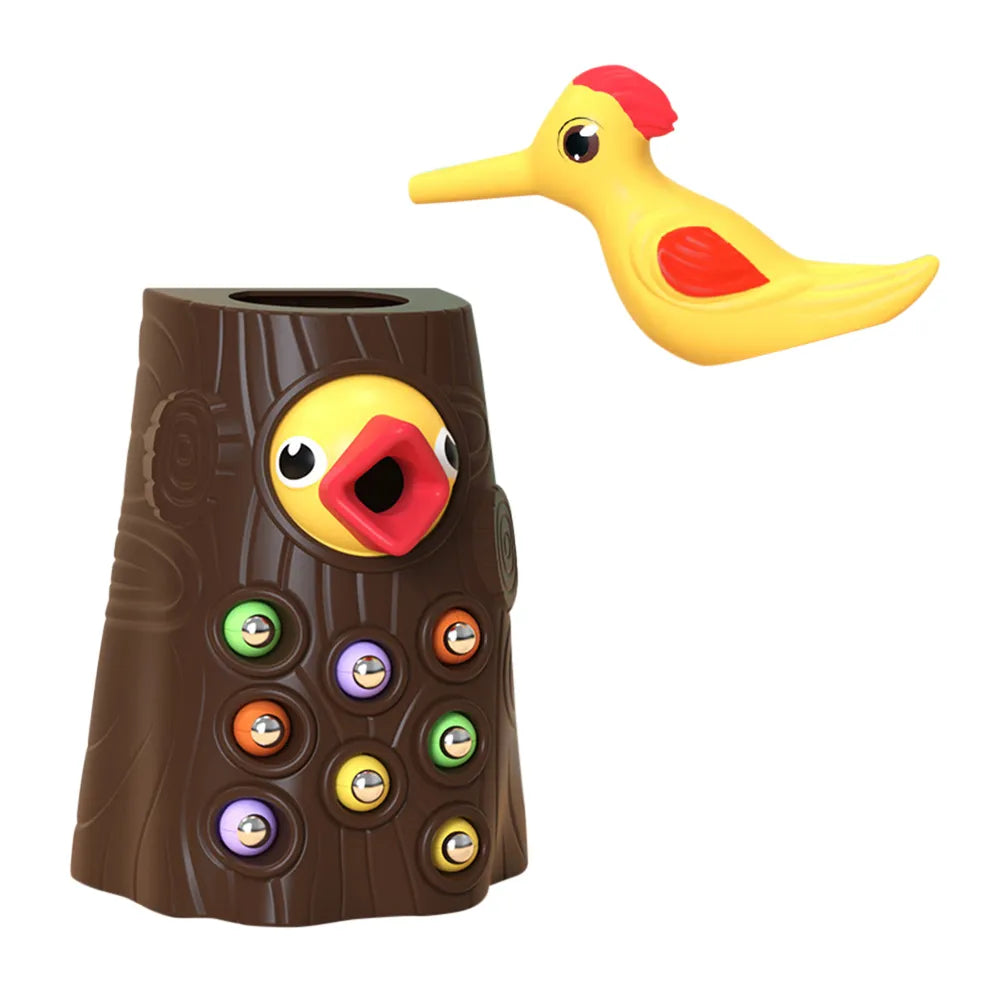 Magnetic Woodpecker Feeding Game Toy