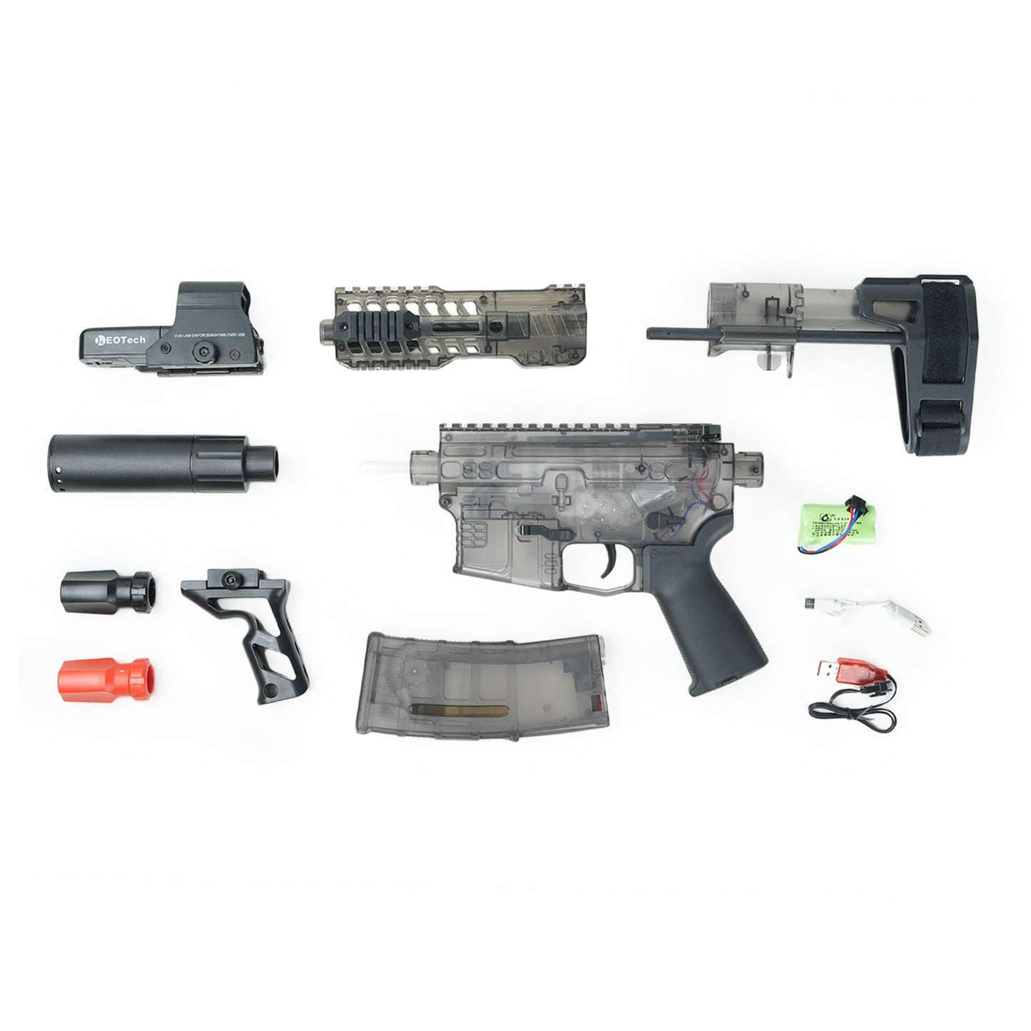 SLR Gel Blaster Toy Transparent Edition
