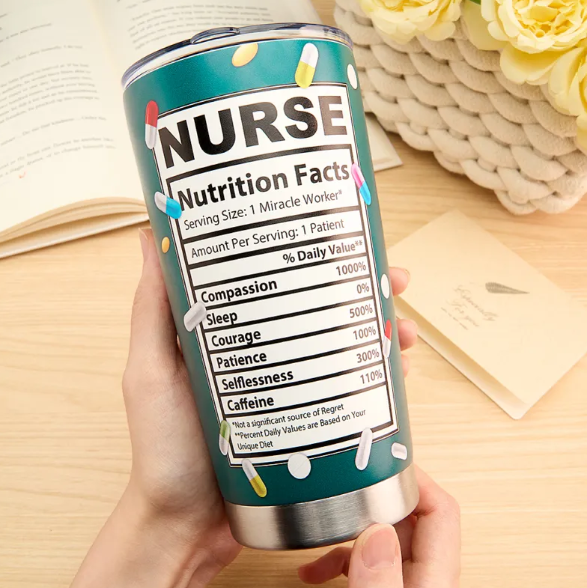 Tumbler Cup with Straw Medical Gift for Nurse