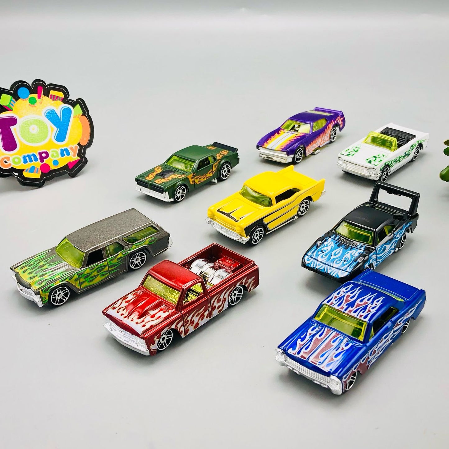 Hot Wheel Set with Display Racks