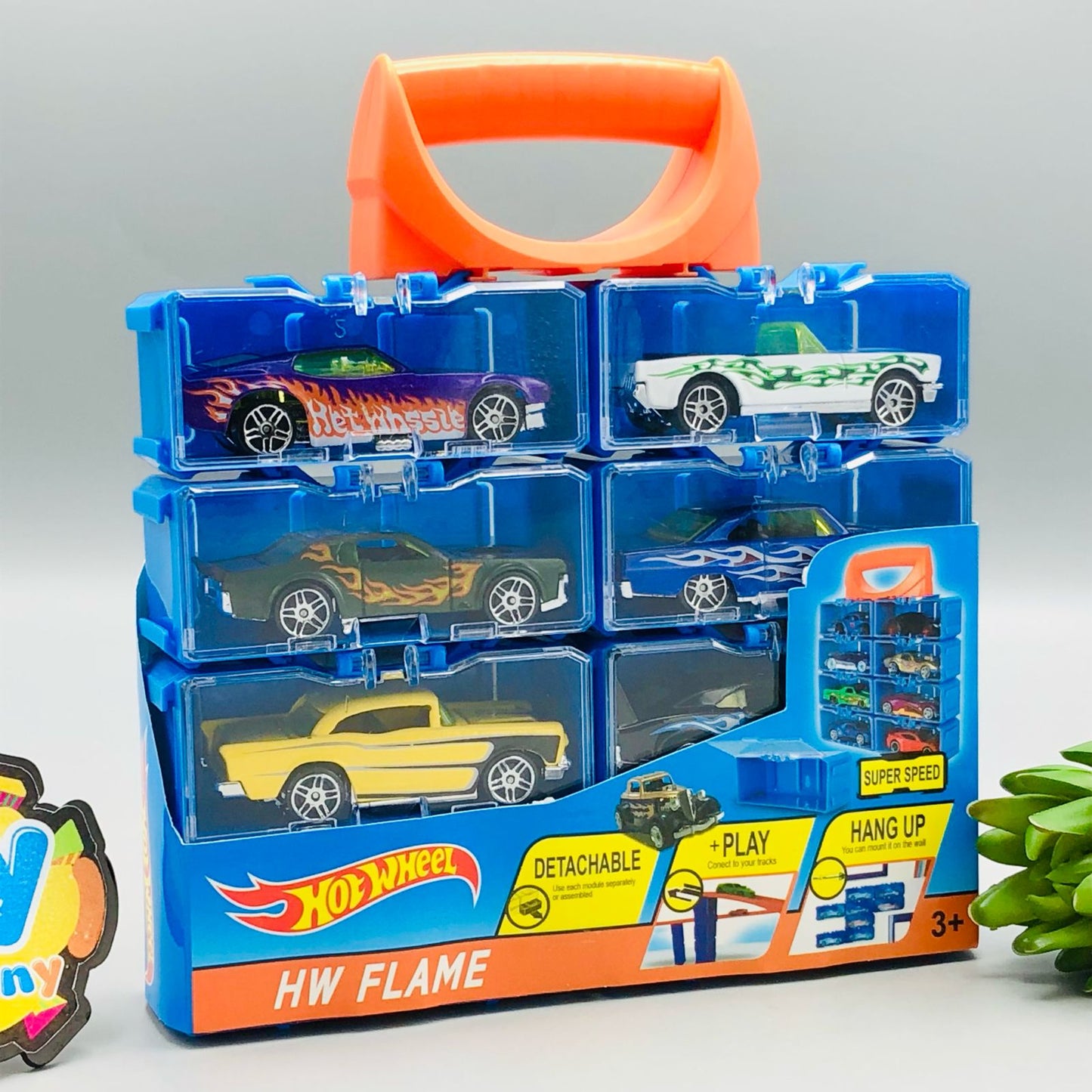 Hot Wheel Set with Display Racks