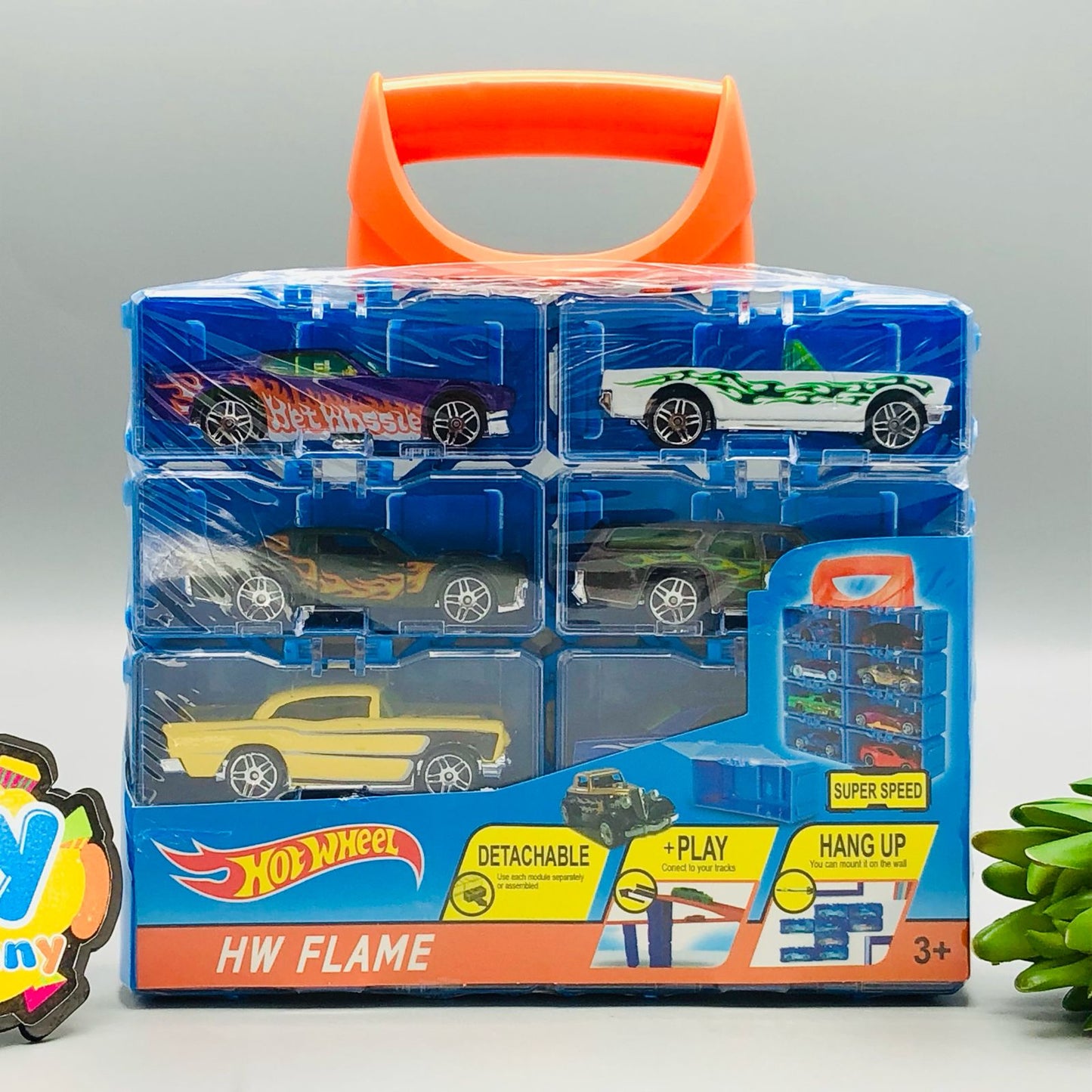 Hot Wheel Set with Display Racks