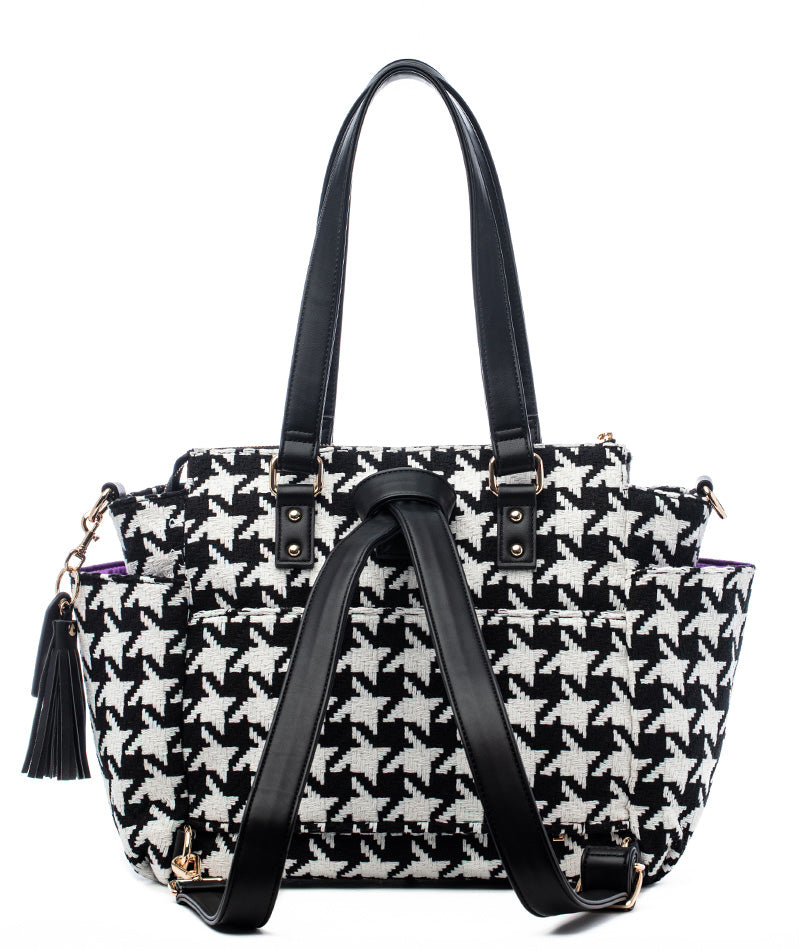 Gemini Mini Convertible Backpack - Houndstooth