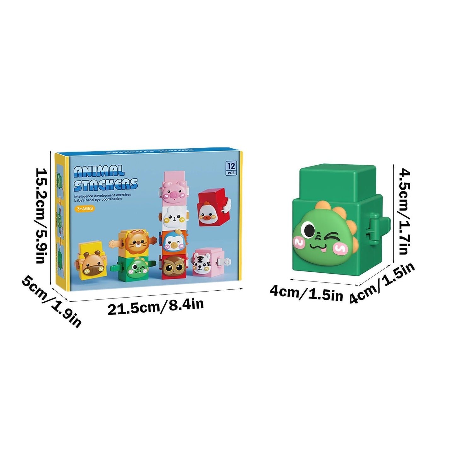 Animal Stacking Toys - Cute Linkage Puzzle Blocks