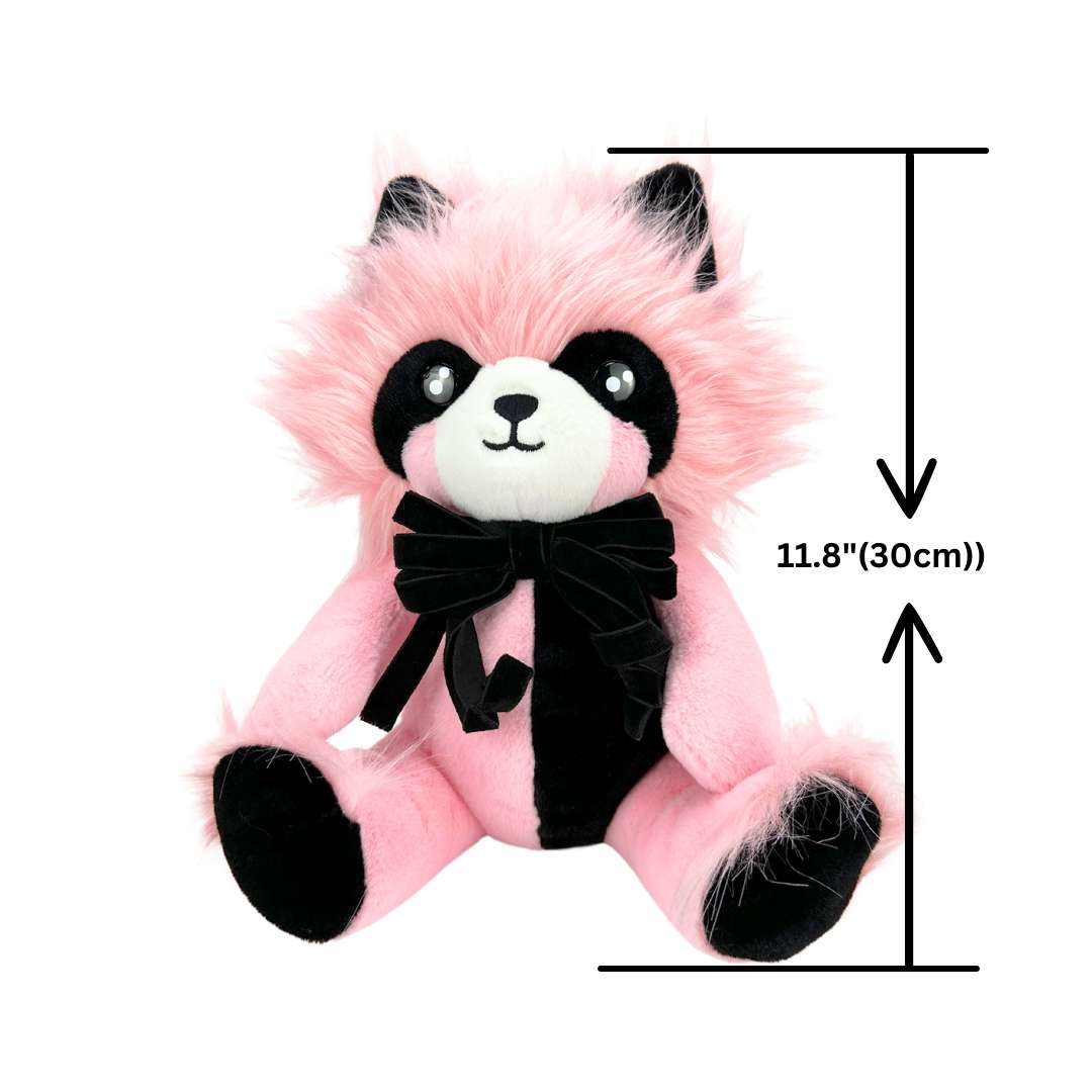 Emo Kawaii Pink Raccoon Stuffed Toy