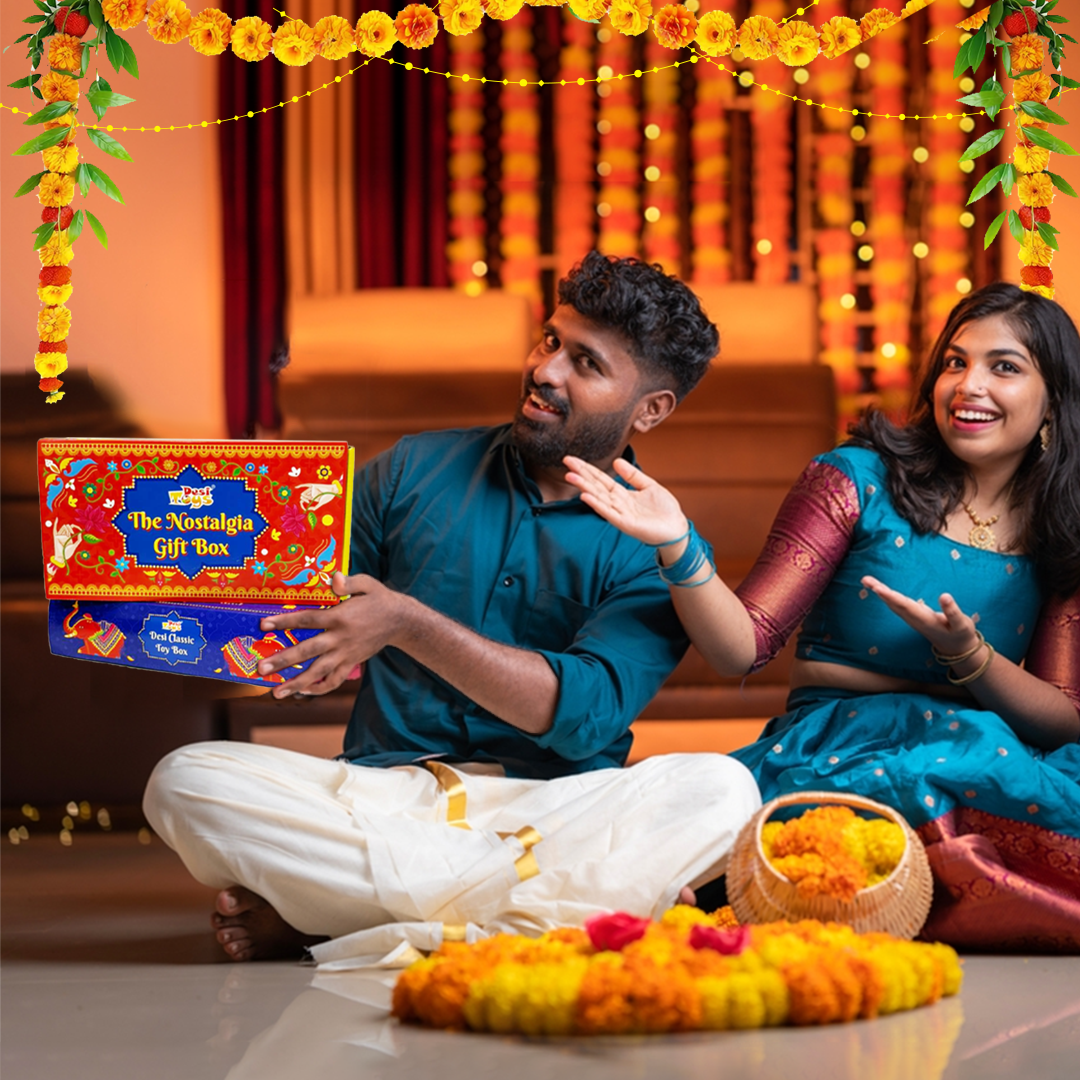 (Combo of 6) Nostalgia Toys Festival Gift Box | Wooden Tin | Collectible