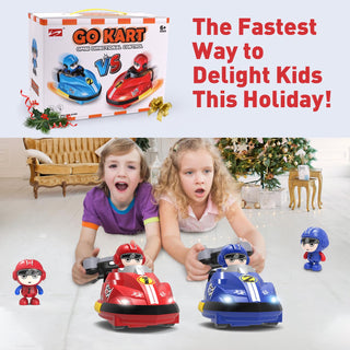 2-Player Remote Control Bumper Cars with Ejecting Drivers