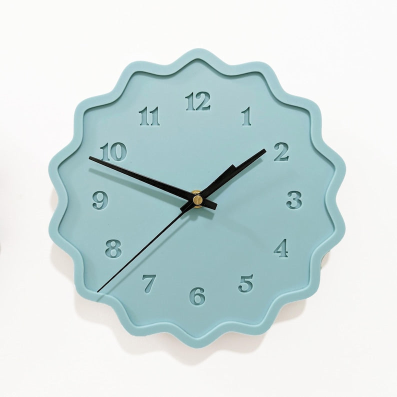 Monochrome Fluted Geometric Acrylic Wall Clock