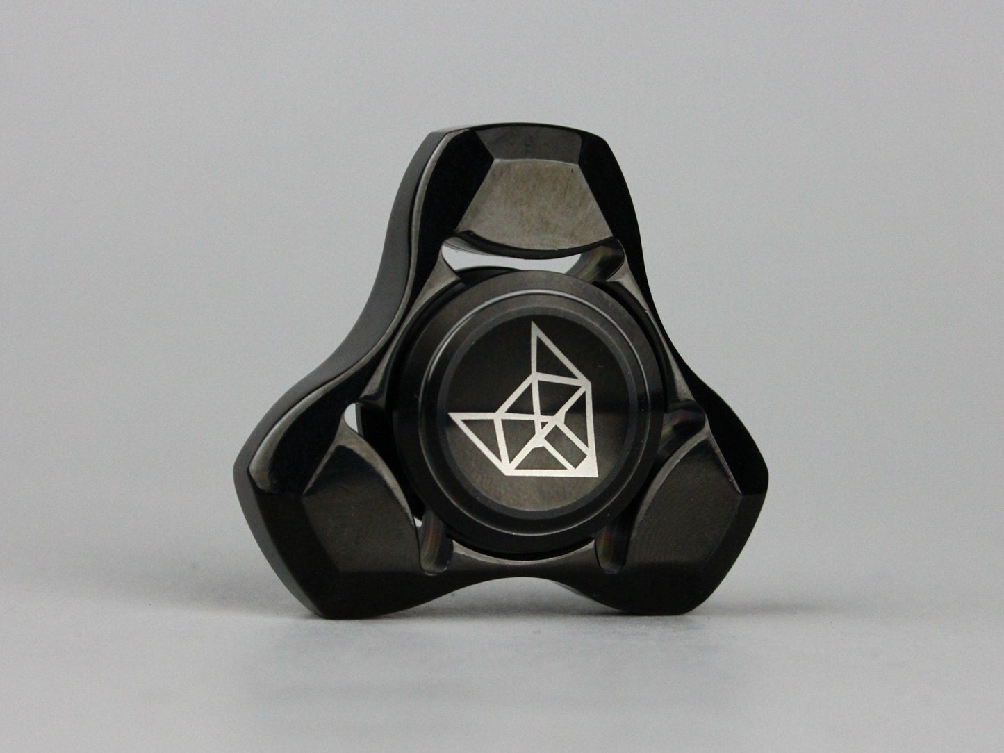 Tri Fox fidget spinner - triangle shape stainless steel silver black or blue hand spinner