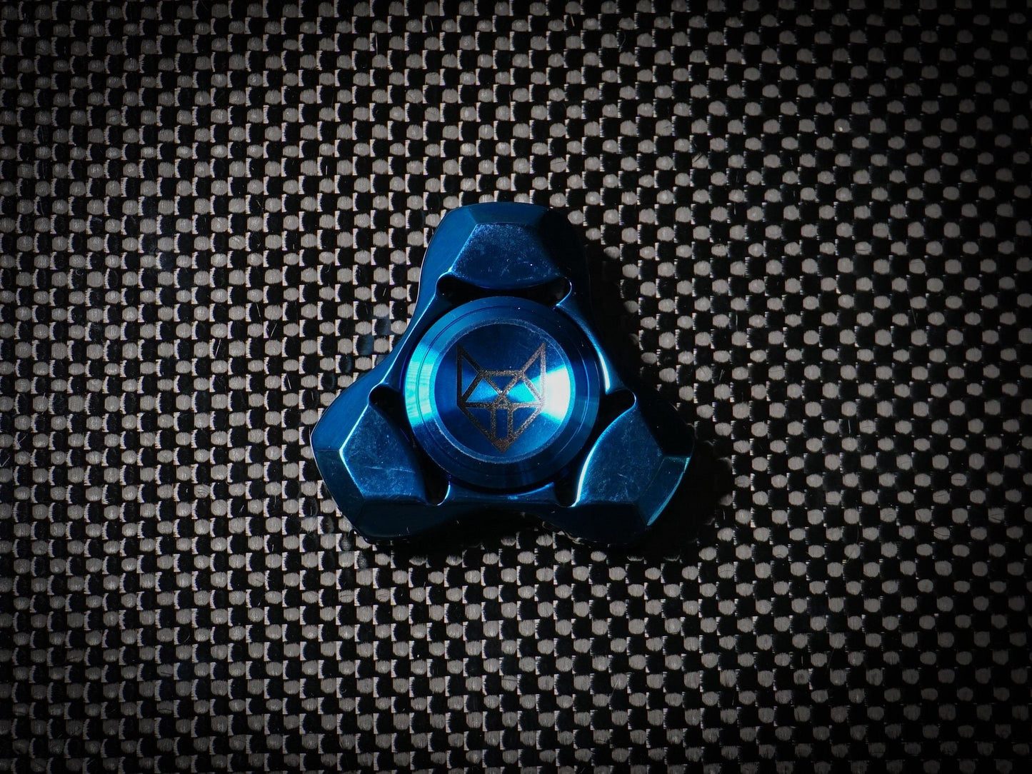 Tri Fox fidget spinner - triangle shape stainless steel silver black or blue hand spinner