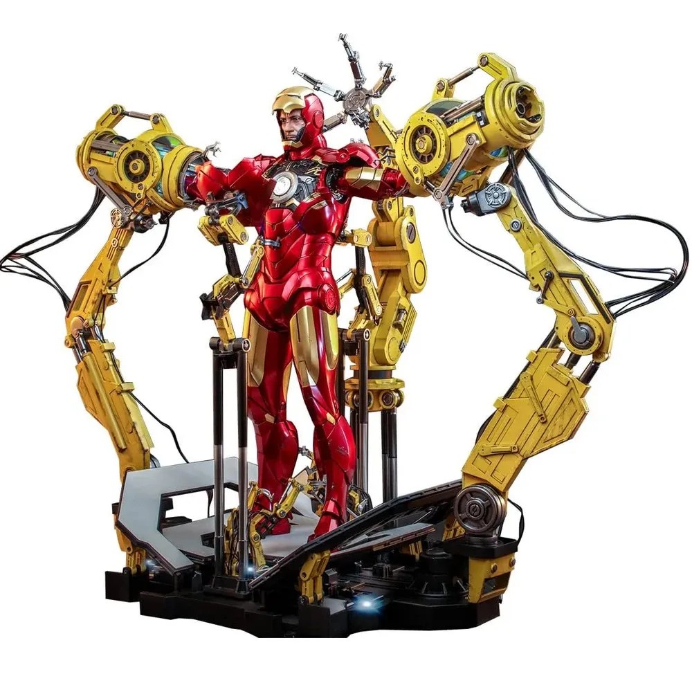 Hot Toys 1/4 Scale Iron Man Mark IV With Suit-Up Gantry for Collectors for 15+ Years