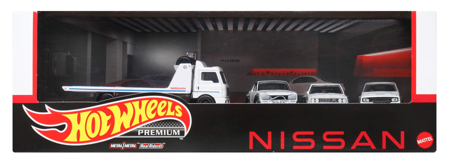 Hot Wheels Premium Collector Display Sets, 3 Cars & 1 Transporter