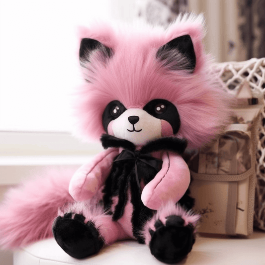 Emo Kawaii Pink Raccoon Stuffed Toy
