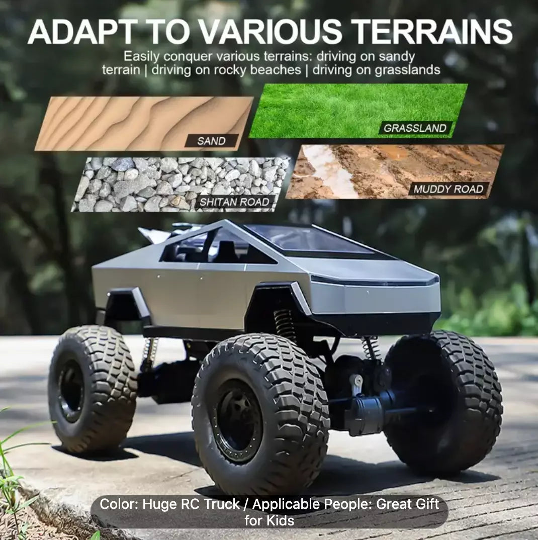1:8 RC Tesla Off-Road Climbing Truck With Quad Bike