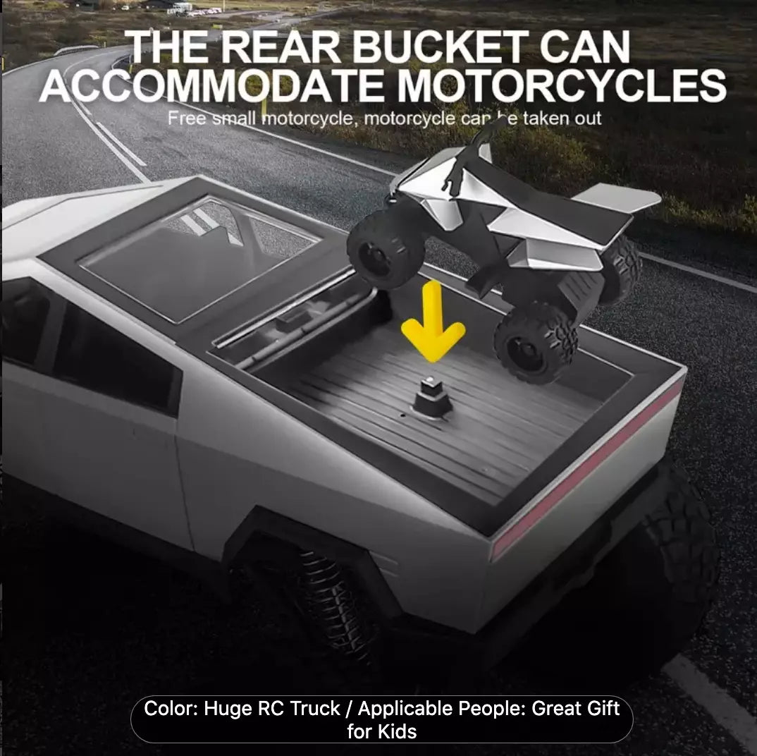 1:8 RC Tesla Off-Road Climbing Truck With Quad Bike