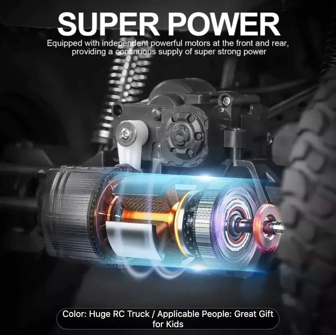 1:8 RC Tesla Off-Road Climbing Truck With Quad Bike