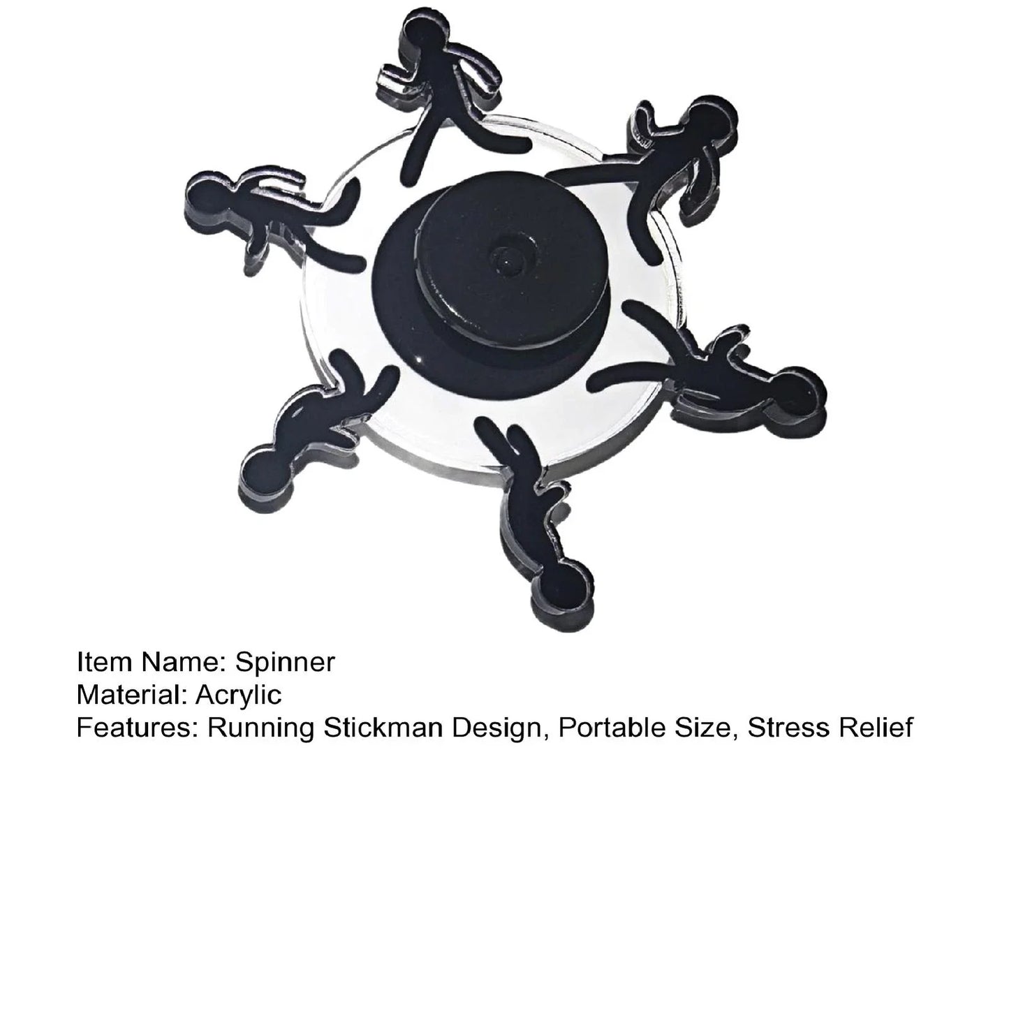 Lightweight Spinning Toy Stress Relief Spinner Visual Illusion Running Man