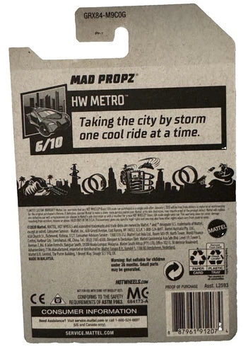 Hot Wheels Mad Propz HW Metro 6/10 32/250