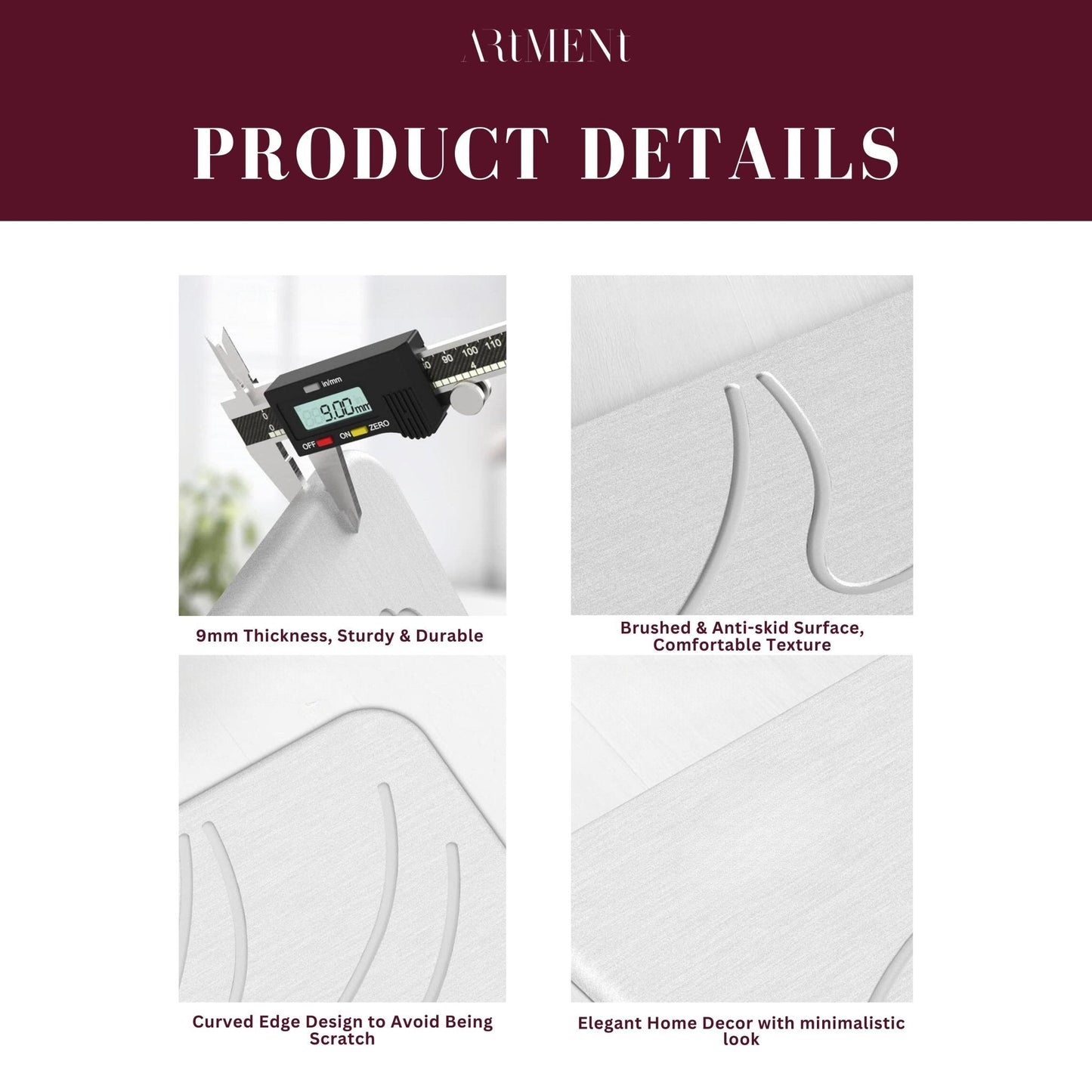 TerraDry Stone Bath Mat - Non-Slip Super Absorbent Diatomaceous Earth Stone Mat